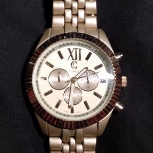 Charming Charlie Gold Tone Boyfriend Watch